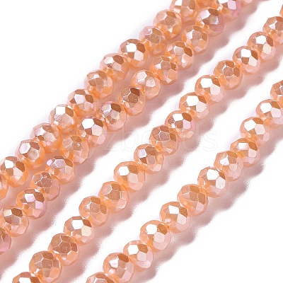 Opaque Glass Beads Strands GLAA-H022-02E-1