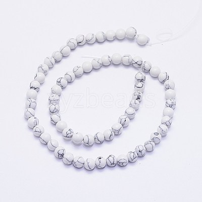 Synthetic Howlite Beads Strands G-E110-4mm-5-1