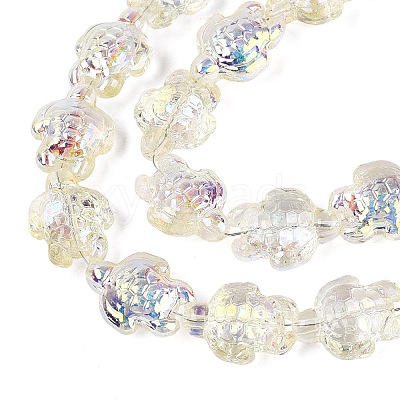 Electroplate Transparent Glass Beads Strands EGLA-N055-04A-10-1