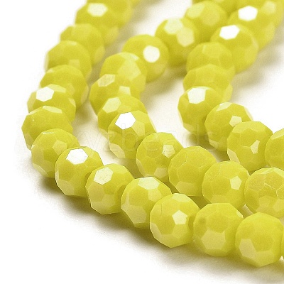 Electroplate Opaque Glass Beads Strands LS-EGLA-A035-P4mm-A04-1