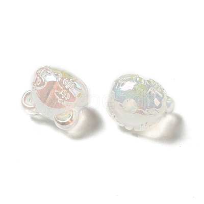 UV Plating Rainbow Iridescent Acrylic Beads PACR-M002-03B-1