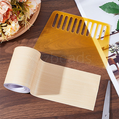 1 Roll PVC Imitation Wood Grain Adhesive Tape DIY-GF0008-40A-1