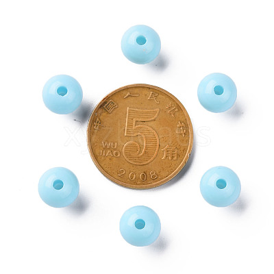 Opaque Acrylic Beads X-MACR-S370-C8mm-A07-1