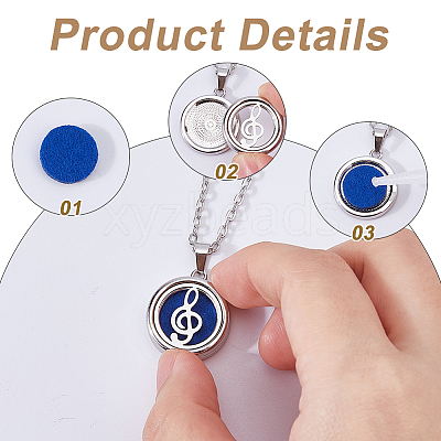2 Sets Alloy Hollow Essential Oil Diffuser Perfume Locket Pendant 304 Stainless Steel Chain Necklaces NJEW-HS0001-22C-1
