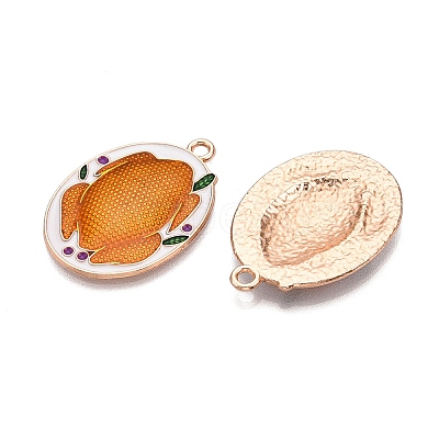 Thanksgiving Day Theme Alloy Enamel Pendants ENAM-T020-52F-01-1