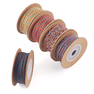 5 Rolls 5 Colors 18-Ply Cotton Twisted Cord OCOR-TA0003-86-1