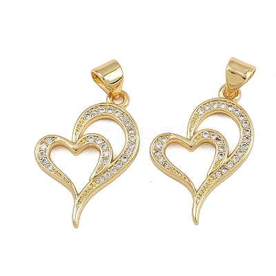 Brass Micro Pave Cubic Zirconia Pendants ZIRC-I367-12G-03-1