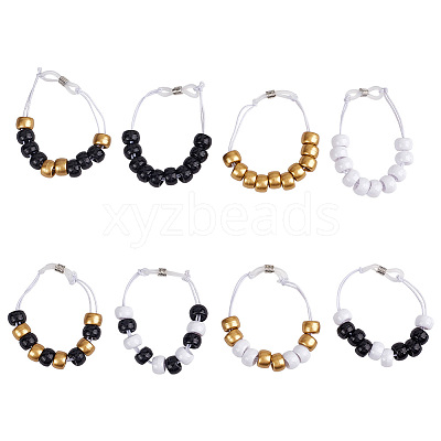 8Pcs 8 Style Plastic Beaded Golf Score Counters AJEW-DR00002-1