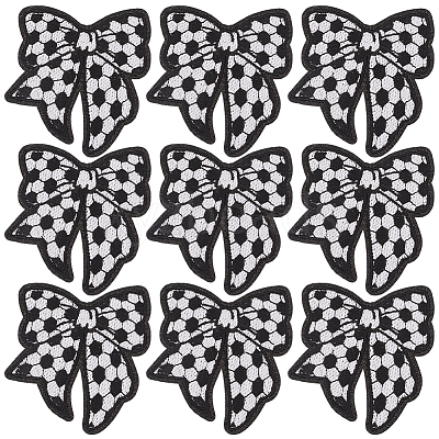 9Pcs Polyester Embroider Thread Iron on/Sew On Patches PATC-CY0001-62-1