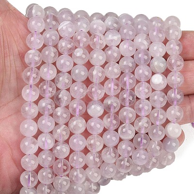 Natural Lavender Amethyst Beads Strands G-Z136-A01-8mm-1