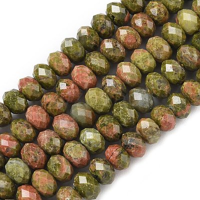 Natural Unakite Bead Strands G-D344-A02-1