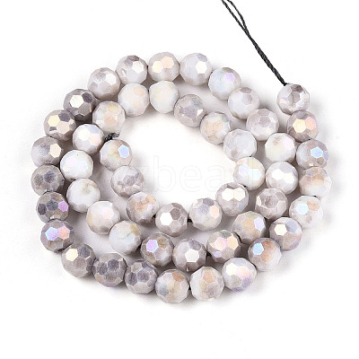 Anti-Tarnish Electroplate Glass Beads Strands EGLA-T021-10mm-15-01-1