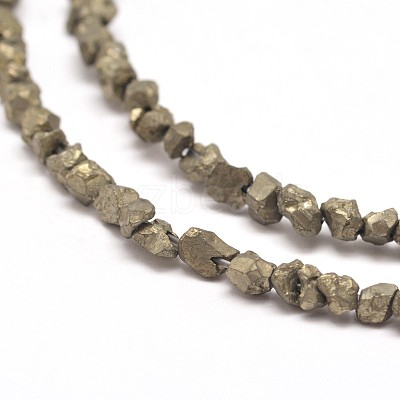Natural Pyrite Nuggets Beads Strands G-I125-84-1