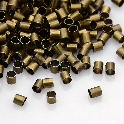 Brass Crimp Beads X-KK-L017-AB-NF-1