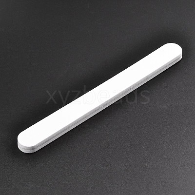 Rectangle Plastic Silver Polishing Stick AJEW-N022-03-1