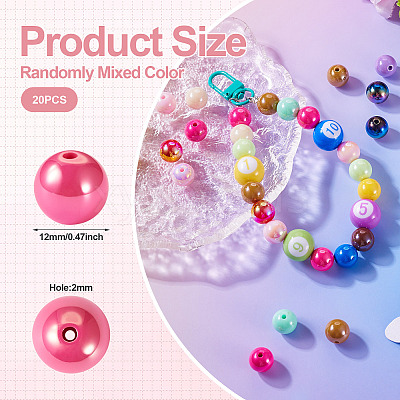 20Pcs Opaque Acrylic Beads OACR-TA0002-97-1