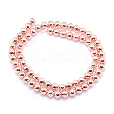Electroplate Non-magnetic Synthetic Hematite Beads Strands G-L485-01A-RG-1