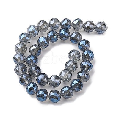 Transparent Electroplate Glass Beads Strands EGLA-N002-34D-F04-1