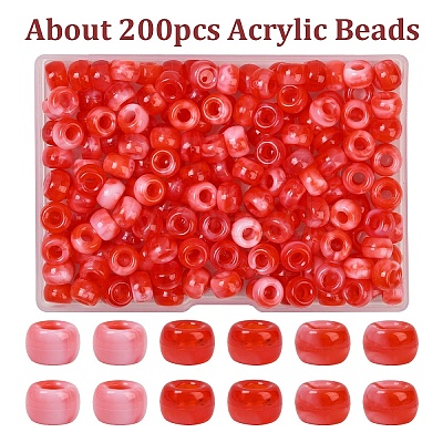 200Pcs Acrylic Beads KY-YW0002-06A-1