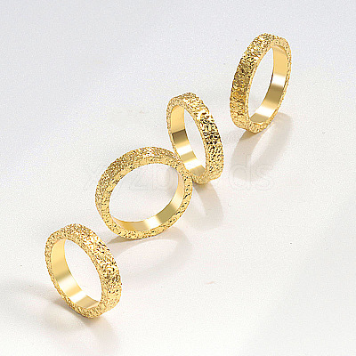 Brass Crushed Ice Pattern Finger Rings FS-WG1F485-02-1