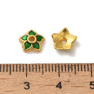Alloy Enamel Beads Caps FIND-G074-02G-1