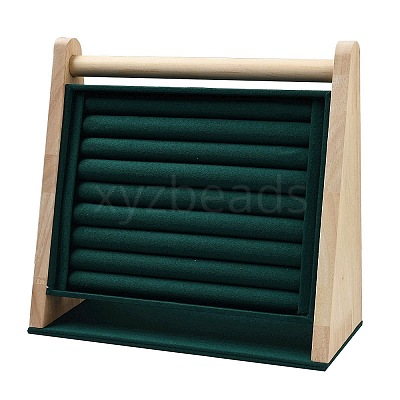 Velvet with Wood Jewelry Display Stands NDIS-F004-04B-1