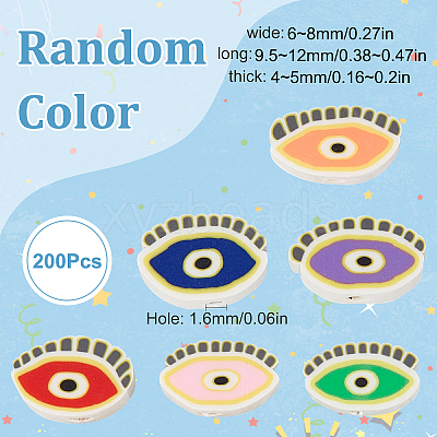 200Pcs Handmade Polymer Clay Beads CLAY-SC0001-50-1