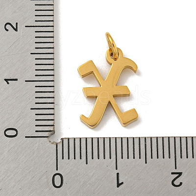 Ion Plating(IP) 304 Stainless Steel Charms STAS-I010-01G-X-1