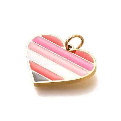 Pride 304 Stainless Steel Enamel Pendants LS-STAS-B079-01G-16-1