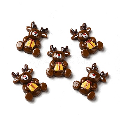 Christmas Opaque Resin Cabochons RESI-K019-29-1