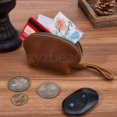 Leather Credit Card Wallets for Women Men AJEW-WH20007-10B-1
