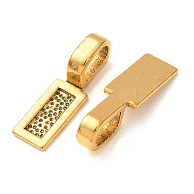 Tibetan Style Alloy Glue-on Flat Pad Bails TIBE-4710-AG-RS-1