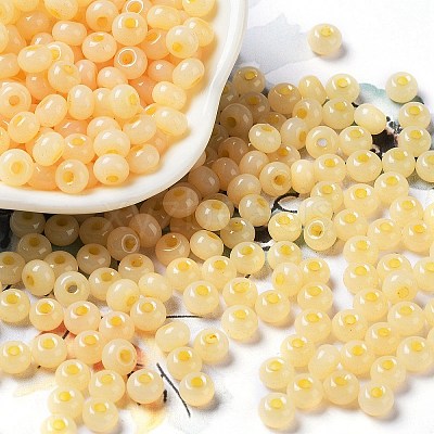 Imitation Jade 3/0 Glass Seed Beads SEED-Z001-A-A13-1