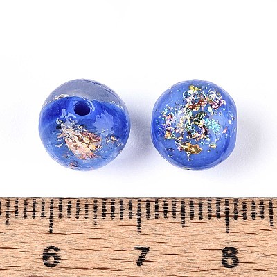 Handmade Foil Lampwork Beads LAMP-T021-31C-1