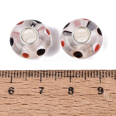 Handmade Lampwork Core European Beads LAMP-Q042-02A-1