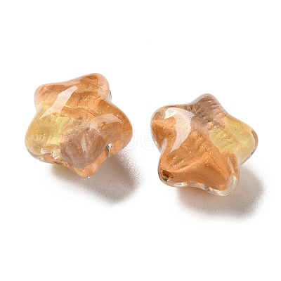 Gradient Color Transparent Hand-drawed Acrylic Beads TACR-P012-01B-05-1