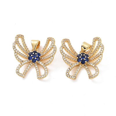 Brass Micro Pave Cubic Zirconia Pendants ZIRC-I063-43G-01-1