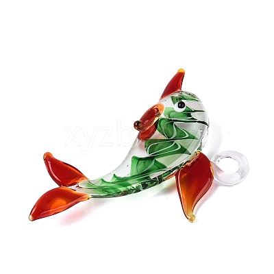 Handmade Lampwork Big Pendants LAMP-T023-14H-1