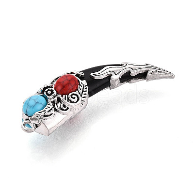 Tibetan Style Alloy Big Pendants PALLOY-N182-07B-AS-1