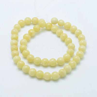 Natural Mashan Jade Round Beads Strands G-D263-6mm-XS06-1