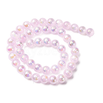 Plating Natural Selenite Beads Strands G-G120-A01-03-01-1