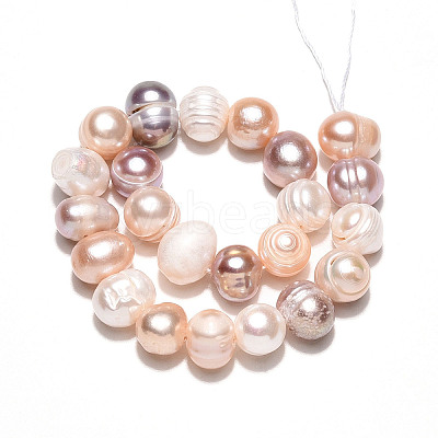Natural Cultured Freshwater Pearl Beads Strands PEAR-N013-07O-01-1