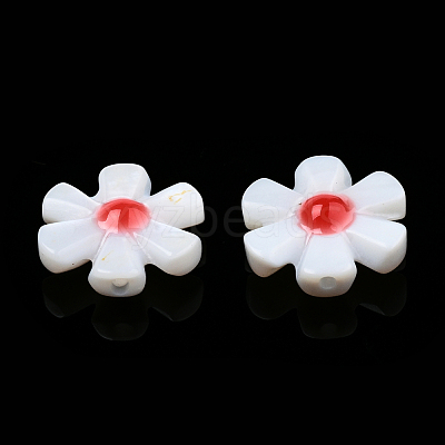 Natural Freshwater Shell Enamel Beads SHEL-N003-27C-1