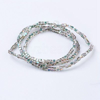 Electroplate Glass Beads Strands LS-EGLA-F121-HP-A02-1