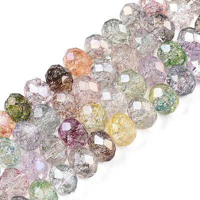 Transparent Glass Beads Strands GLAA-T023-8mm-A15-1