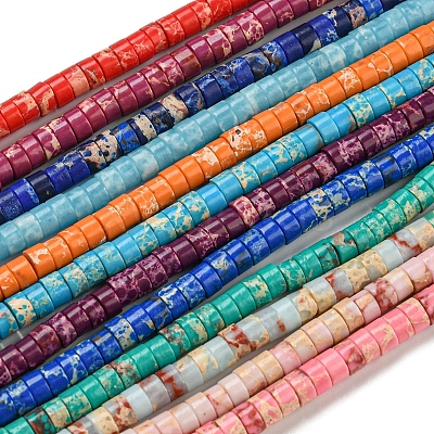 Synthetic Imperial Jasper Dyed Beads Strands G-D077-D01-02-1