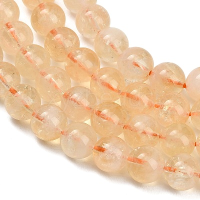 Natural Citrine Beads Strands GG-CBACB71-03-8mm-1