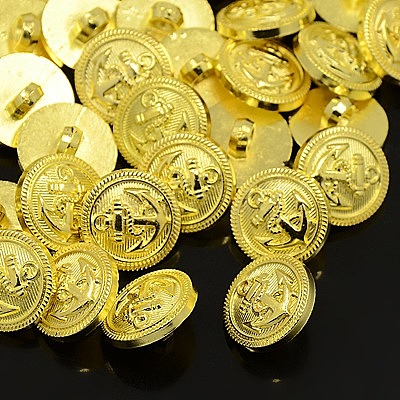 1-Hole Plating Acrylic Shank Buttons BUTT-D002-02-1
