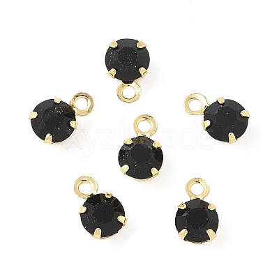 Brass Glass Charms KK-C097-08G-04-1