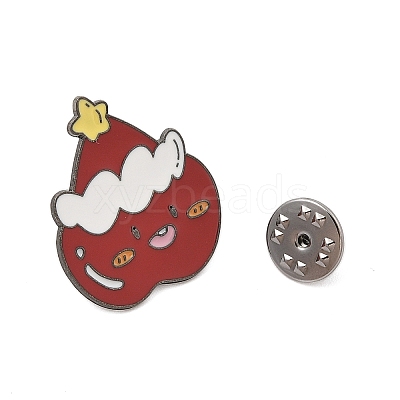 Christmas Theme Zinc Alloy Enamel Pin Brooch for Backpack Clothes JEWB-R003-02EB-06-1